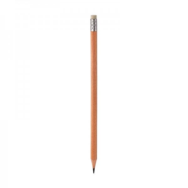 563 Ahşap Silgili Naturel Köşeli Kurşun Kalem (Ahşap Gövde)