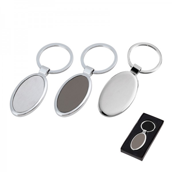 2117 Krom Tek Taraflı Metal Anahtarlık